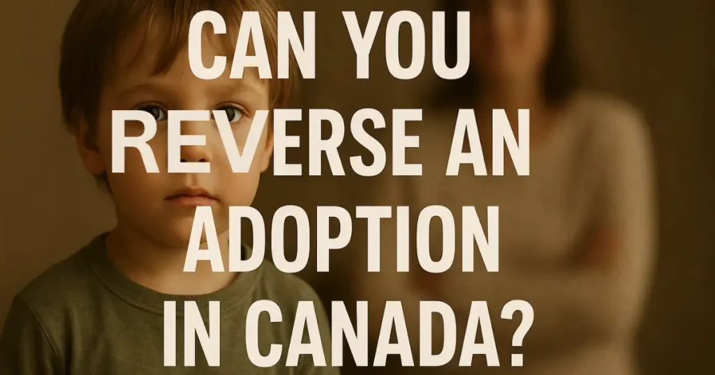 Can you reverse an adoption in Canada?