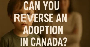 Can you reverse an adoption in Canada?